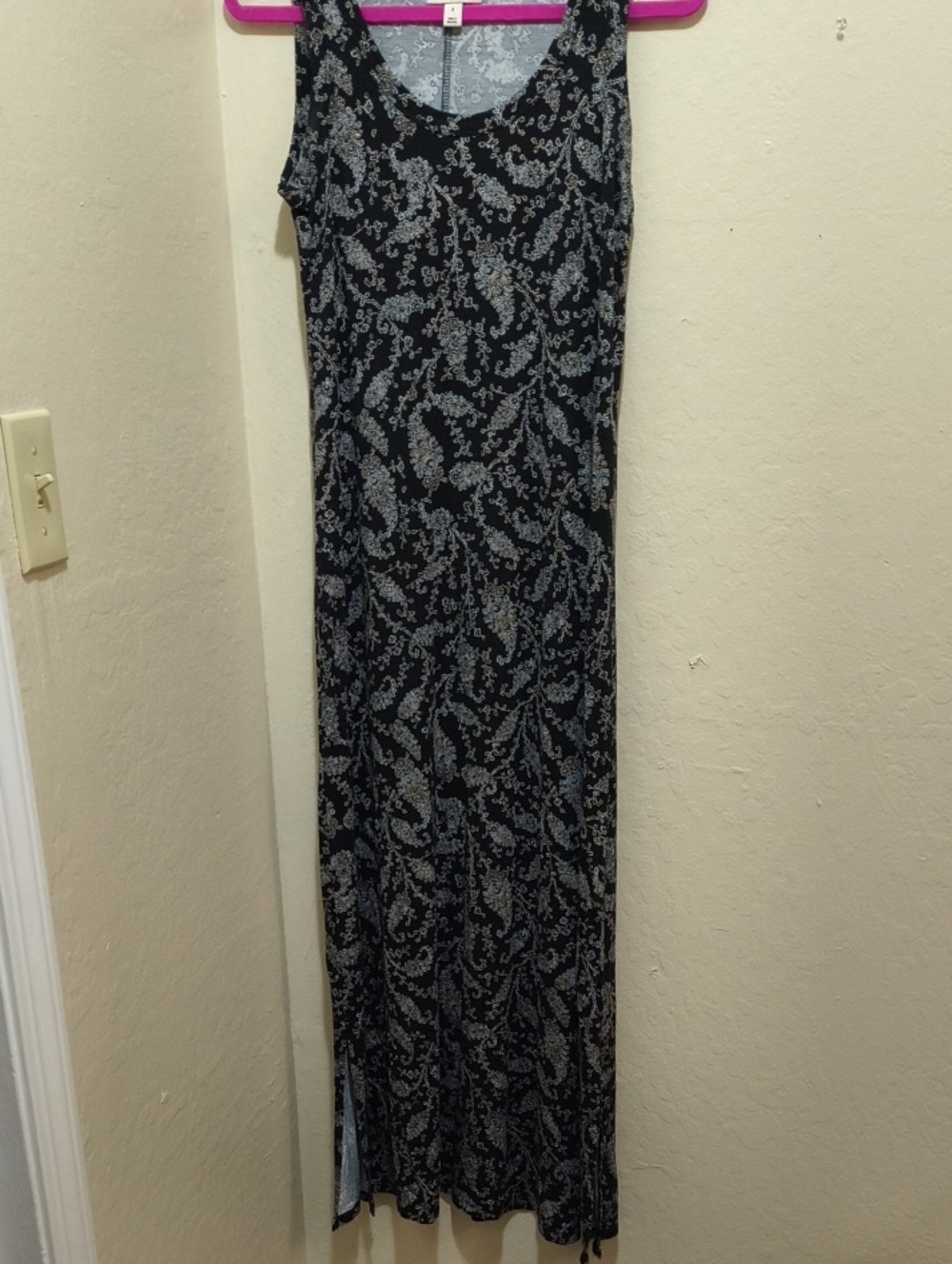 Black Paisley Maxi Dress